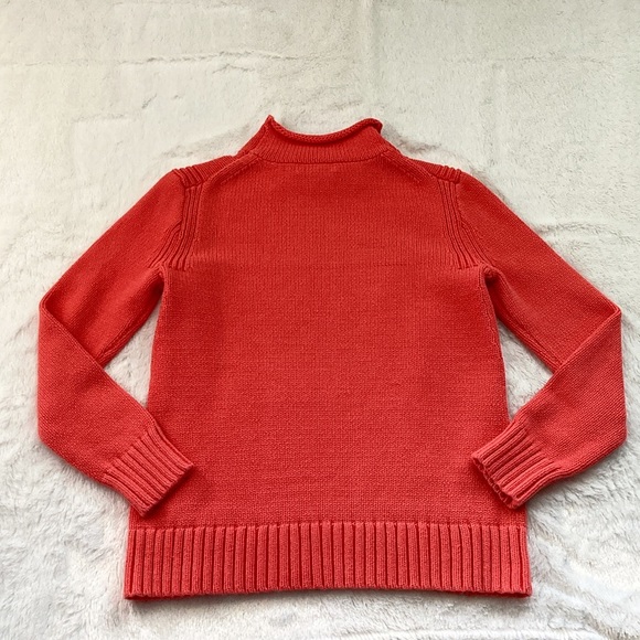 J. Crew Always Vintage 1988 Coral Pink Roll Neck Knit Pullover Sweater - Picture 4 of 6